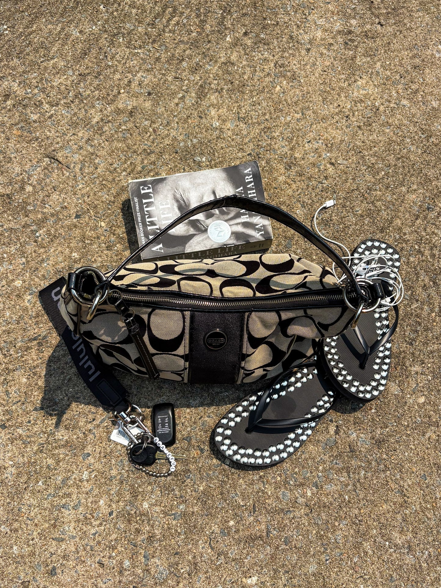 Coach Signature Canvas Hobo Bag Y2K