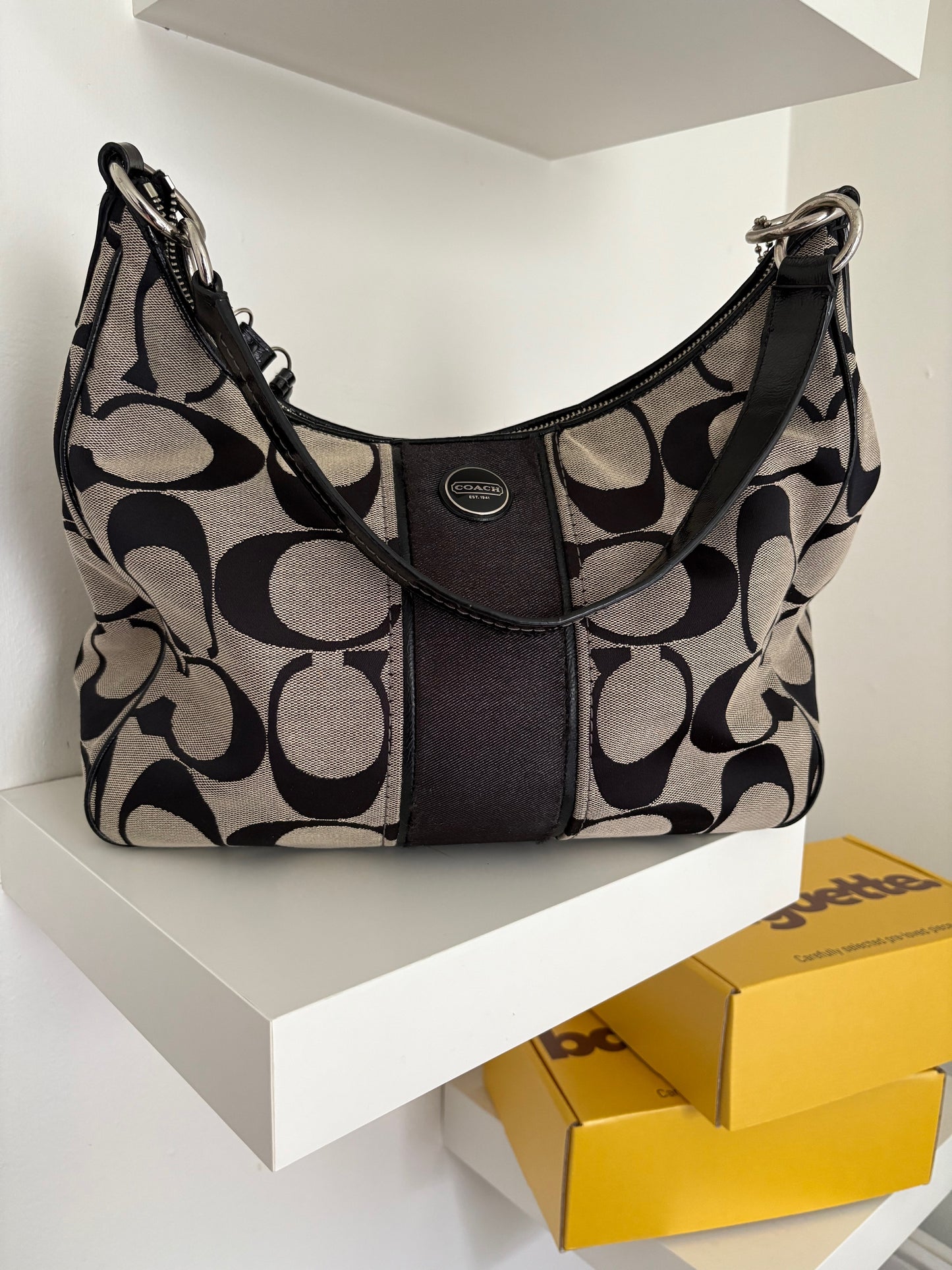 Coach Signature Canvas Hobo Bag Y2K