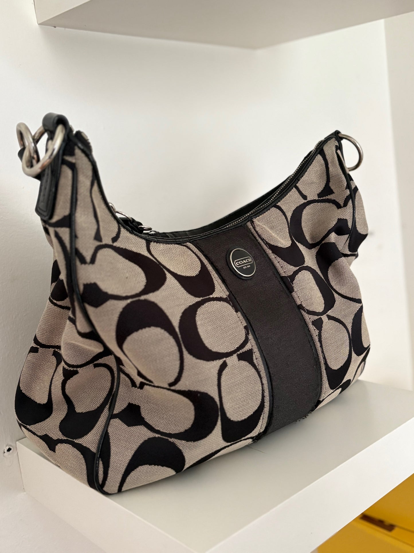 Coach Signature Canvas Hobo Bag Y2K