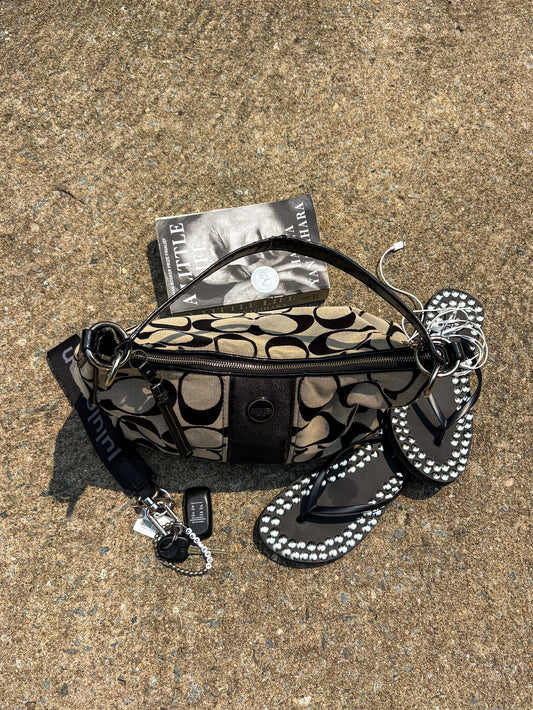 Coach Signature Canvas Hobo Bag Y2K